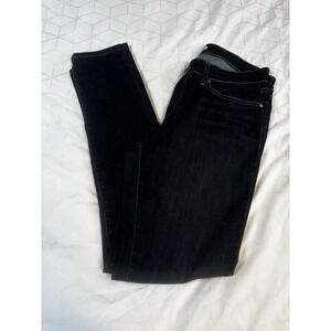 Eileen Fisher Jeans Women's 10 Dark Blue Wash Organic Cotton‎ Denim Designer